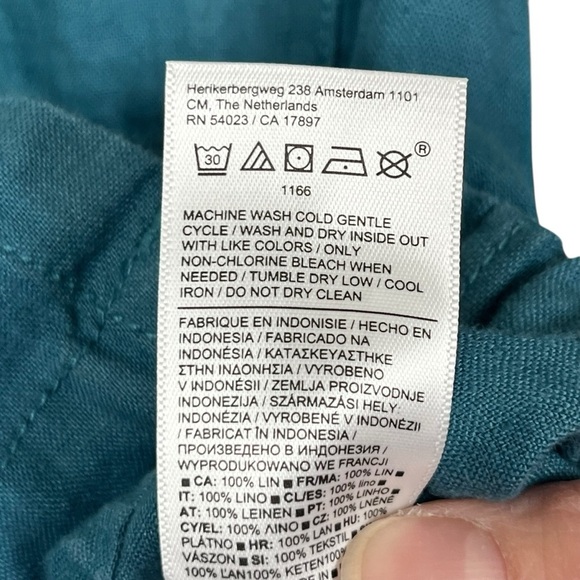 Athleta Playa Tie Front Linen Crop Top Teal Blue XXS - Picture 10 of 11